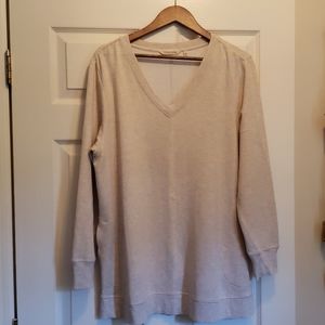 V-neck Tunic Sweatshirt